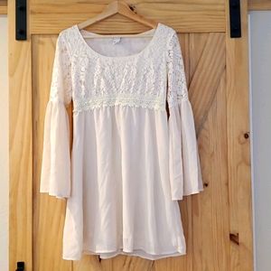 Dress - lace & bell sleeves